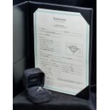 A Tiffany & Co. platinum and diamond solitaire ring The claw set stone 0.