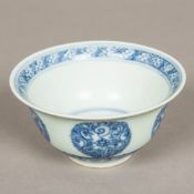 A Chinese blue and white porcelain bowl Decorated with floral medallions. 12 cm diameter.