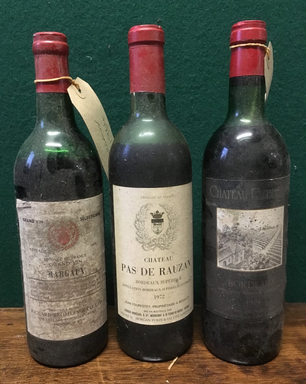 Chateau Pas de Rauzan Bordeaux Superieur 1972 Single bottle;