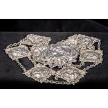 An Edwardian Art Nouveau silver belt, hallmarked Birmingham 1903,