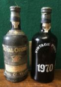 Royal Oporto 1970 Vintage Port Two bottles.