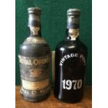 Royal Oporto 1970 Vintage Port Two bottles.