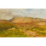 CYRIL WARD (1863-1935) British The Moor Near Scawfell Watercolour, signed and dated 1892,