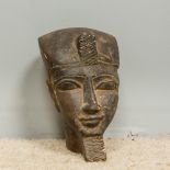 A late 19th/early 20th century Egyptian Revival carved stone bust Modelled as a Pharaoh.