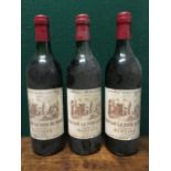 Chateau La Tour de Mons Grand Vin Margaux 1970 Three bottles.