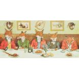 After HARRY BINGHAM NEILSON (1861-1941) British Mr Fox's Hunt Breakfast Print,