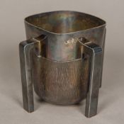 A 20th century Modernistic style silver vase,