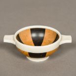 A late 19th/early 20th century ivory mounted quaich Of typical form,