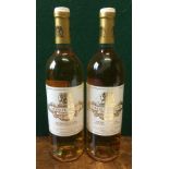 Chateau Coutet Premier Cru Classe Sauternes-Barsac 1997 Two bottles.