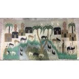 Style of RAMSES WISSA WASSEF SCHOOL (1911-1974) Egyptian An Egyptian tapestry Worked with a goat