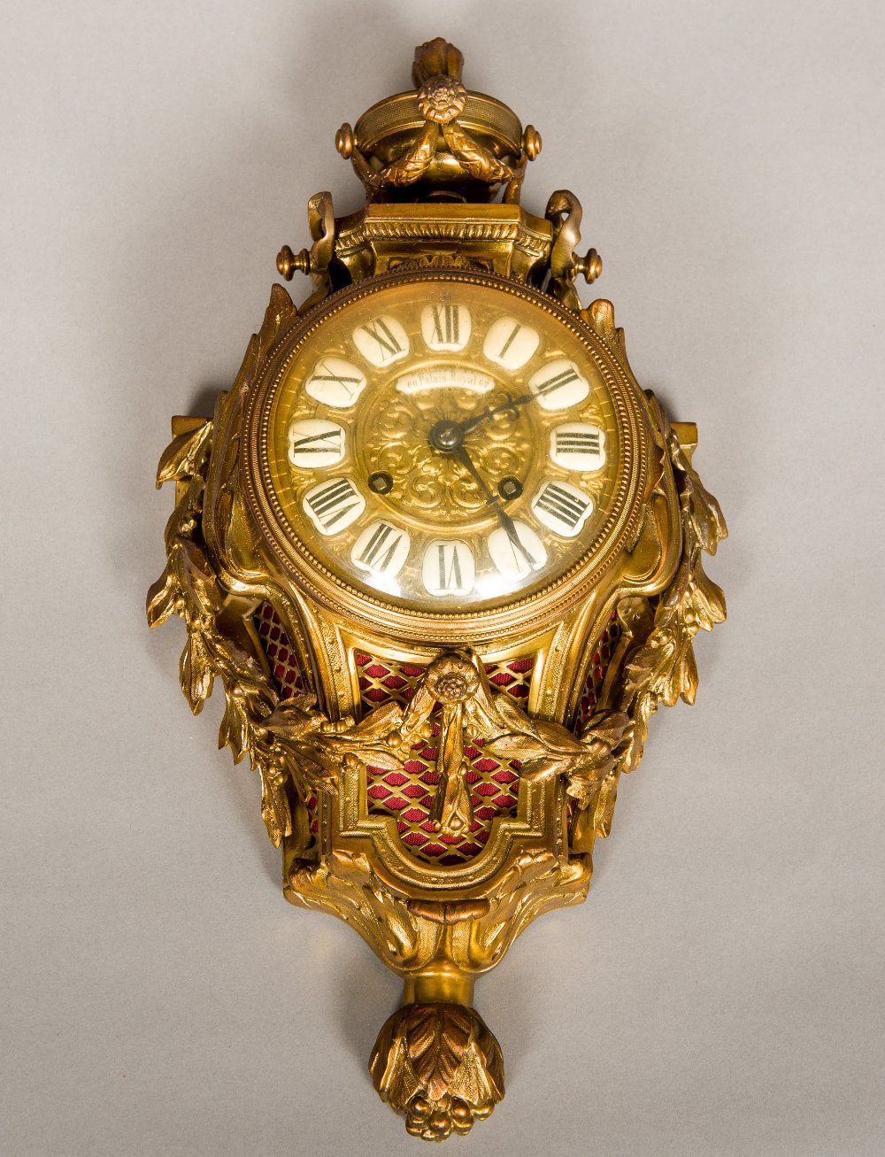 A French cartel clock Of small proportions,