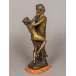 After CLAUDE MICHEL CLODION Naked Girl and the Satyr Patinated bronze,