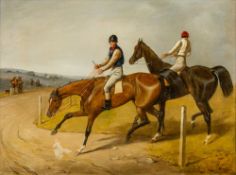 GEORGE ARNULL (circa 1785 - circa 1840) British Racing Scene - Going to the Start Oil on canvas,