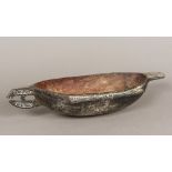 A Papua New Guinea Siassi Island ceremonial bird bowl Of typical form with incised decoration,