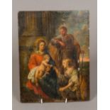 CONTINENTAL SCHOOL (18th/19th century) The Madonna and Child with Two Onlookers Before Corinthian