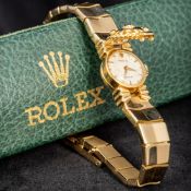 An 18 ct gold lady's Rolex cocktail watch The encased dial inscribed Rolex Precision,