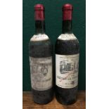 Chateau La Tour de Mons Grand Vin Margaux 1966 Two bottles.