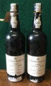 Churchill's 1982 Vintage Port Two bottles.