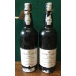 Churchill's 1982 Vintage Port Two bottles.