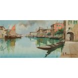 ALDO MARANGONI (19th/20th century) Italian Venice Oil on canvas, signed,