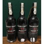 Martinez Gassiot & Co Ltd 1985 Vintage Port Three bottles.