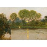 NORMAN WILKINSON (1878-1971) British (AR) Late Rise, Sheepbridge Shallows Oil on board, signed,