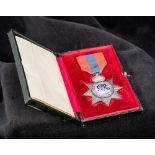 A George V Imperial Service medal Of typical form, cased. The case 14 cm wide.