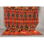 A South East Asian Ikat throw Typically worked. 282 x 120 cm.