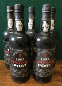 Thomas Peatling 1983 Vintage Port Five bottles.