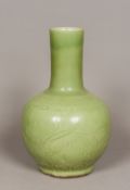 A Chinese celadon ground pottery vase