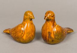 A pair of Chinese porcelain bird figures