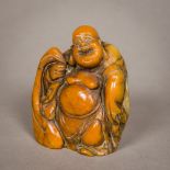 A Chinese carved soapstone seal