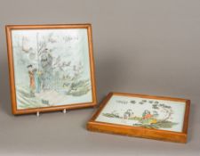 Two 19th century Chinese painted porcela