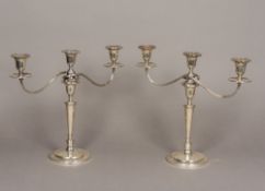 A pair of mid 20th century silver candel