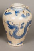 A Chinese Swatow ware blue and white por