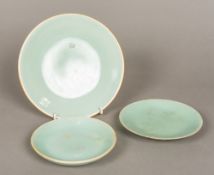 Three Chinese porcelain plates