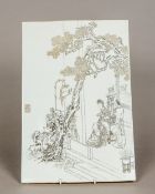 A Chinese porcelain plaque