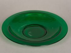 A Peking green glass charger