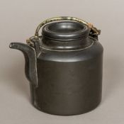 A Japanese black basalt teapot