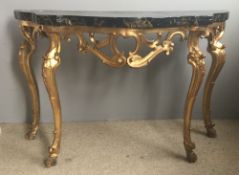 An 18th century Continental giltwood and