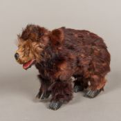 A 19th century French plush covered cloc