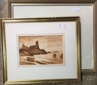 ENGLISH SCHOOL (19th/20th century), Dunure Castle, watercolour,