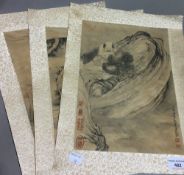 A set of four Chinese pictures