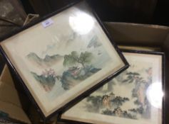 A box of Chinese paintings