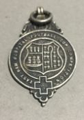 An East Ham Hospital football cup silver fob