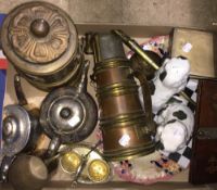 A quantity of copper, brass, silver plate, etc.