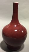 A Chinese sang de boeuf porcelain vase