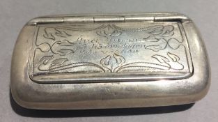 A Continental silver snuff box