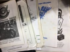 A good collection of 1950s/1960s and later scramble, grass track motorcycle event programmes,