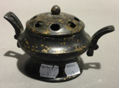 A Chinese bronze censer